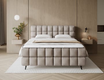 Sabeno Sängpaket Bubblig Kontinentalsäng med förvaring 140x200 cm - svart - Möbler - Säng - Kontinentalsäng