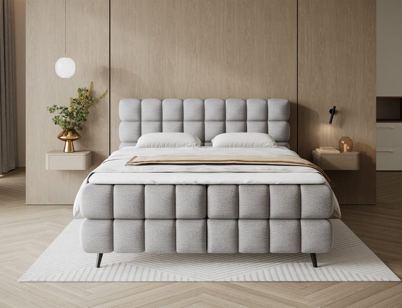 Sabeno Sängpaket Bubblig Kontinentalsäng med förvaring 140x200 cm - svart - Möbler - Säng - Kontinentalsäng