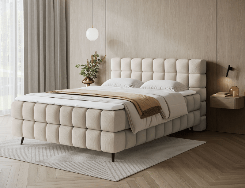 Sabeno Sängpaket Bubblig Kontinentalsäng med förvaring 160x200 cm - Calmora 18 - Möbler - Säng - Kontinentalsäng