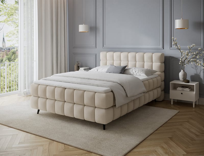 Sabeno Sängpaket Bubblig Kontinentalsäng med förvaring 160x200 cm - Calmora 18 - Möbler - Säng - Kontinentalsäng