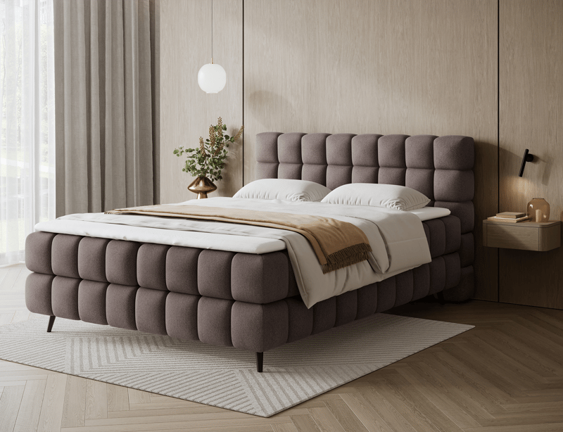 Sabeno Sängpaket Bubblig Kontinentalsäng med förvaring 160x200 cm - Tonall 22 - Möbler - Säng - Kontinentalsäng