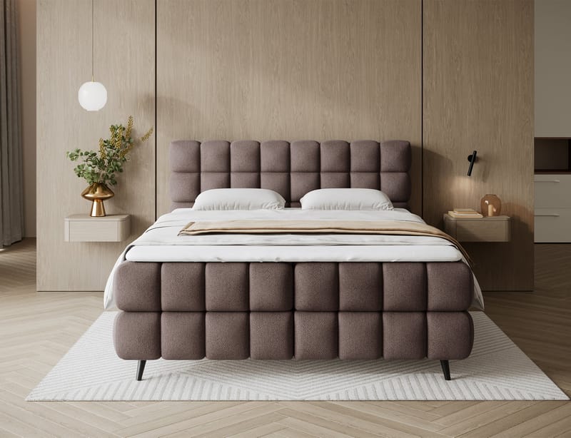 Sabeno Sängpaket Bubblig Kontinentalsäng med förvaring 160x200 cm - Tonall 22 - Möbler - Säng - Kontinentalsäng