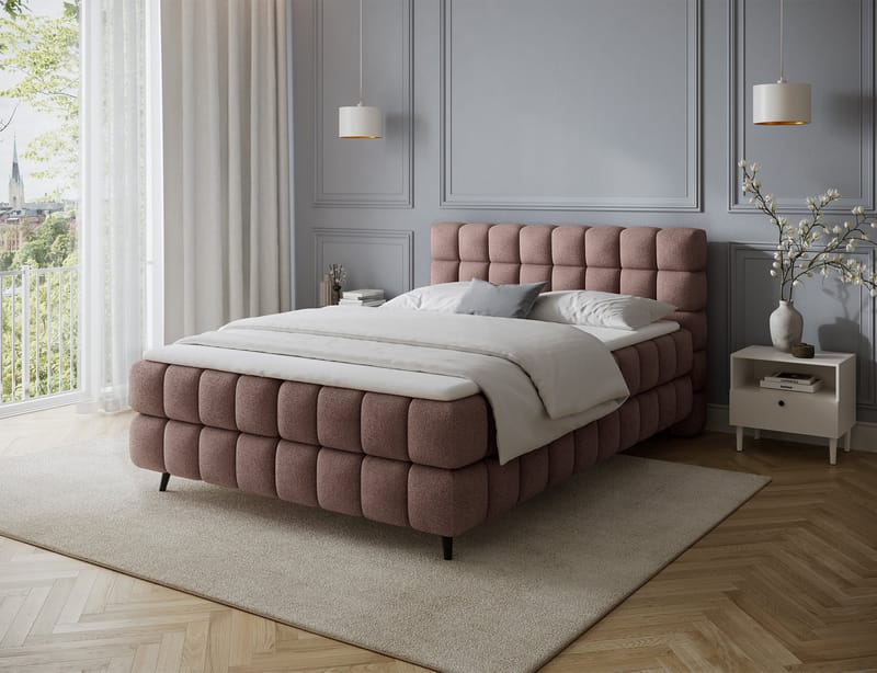 Sabeno Sängpaket Bubblig Kontinentalsäng med förvaring 160x200 cm - Tonall 22 - Möbler - Säng - Kontinentalsäng