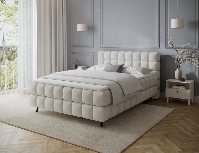 Sabeno Sängpaket Bubblig Kontinentalsäng med förvaring 180x200 cm - svart - Möbler - Säng - Kontinentalsäng