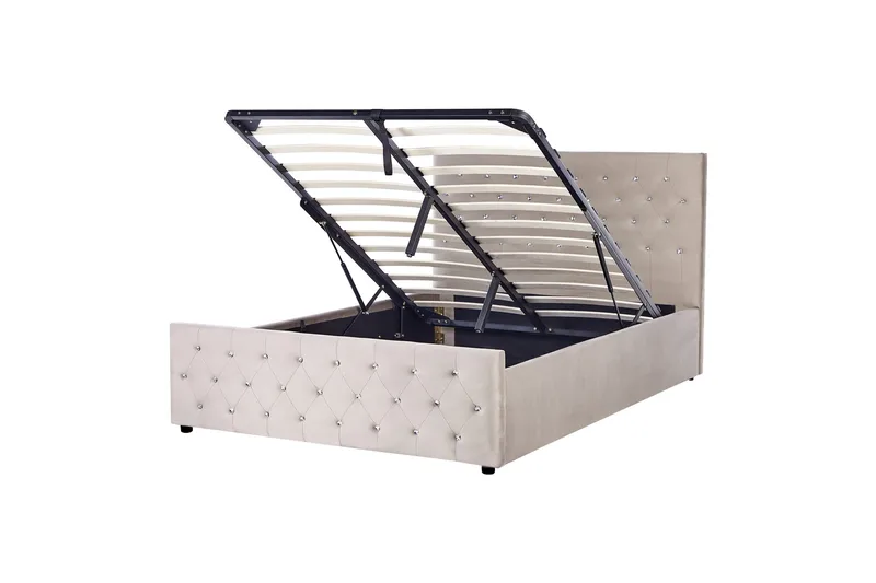 Saleux Sängram 140x200 cm - Taupe - Möbler - Säng - Säng med förvaring