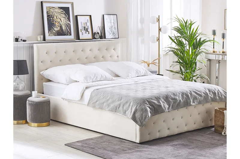 Saleux Sängram 180x200 cm - Beige - Möbler - Säng - Säng med förvaring