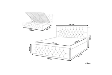 Saleux Sängram 180x200 cm - Beige - Möbler - Säng - Säng med förvaring