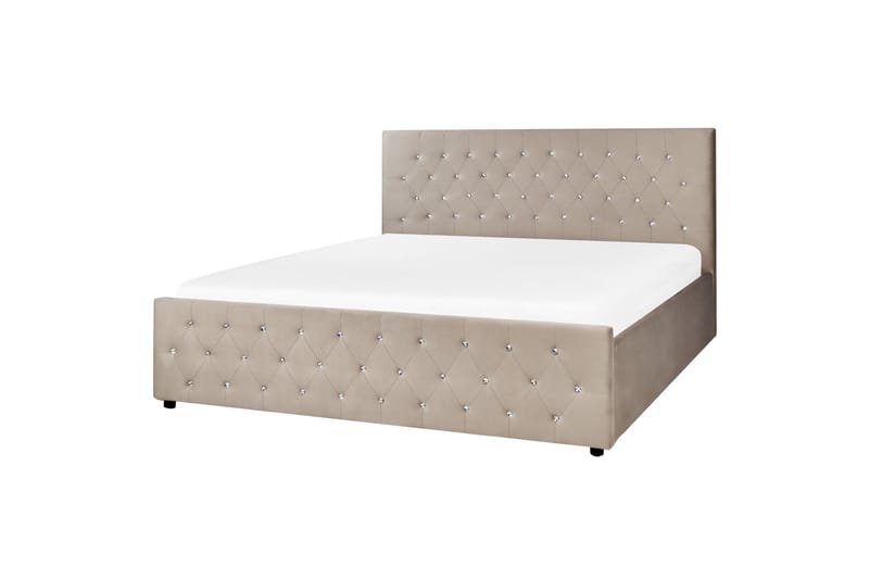 Saleux Sängram 180x200 cm - Taupe - Möbler - Säng - Säng med förvaring