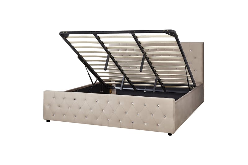 Saleux Sängram 180x200 cm - Taupe - Möbler - Säng - Säng med förvaring