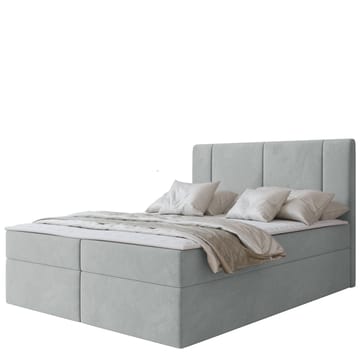 Salricus Sängpaket Kontinentalsäng 180x200 cm med Förvaring - Ljusgrå - Möbler - Säng - Kontinentalsäng