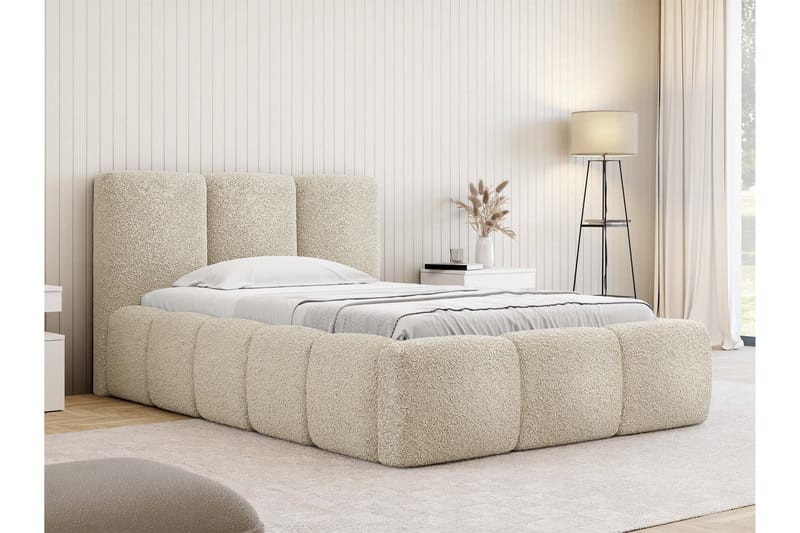 Salvenor Sängram med Förvaring 90x200 cm - Beige - Möbler - Säng - Sängram & sängstomme