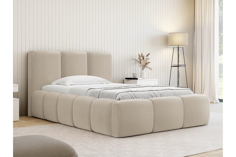 Salvenor Sängram med Förvaring 90x200 cm - Beige - Möbler - Säng - Sängram & sängstomme