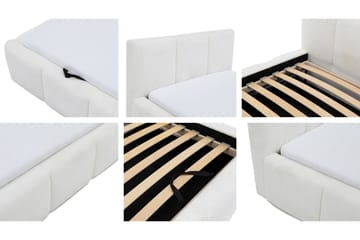 Salvenor Sängram med Förvaring 90x200 cm - Blå - Möbler - Säng - Sängram & sängstomme