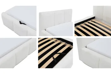 Salvenor Sängram med Förvaring 90x200 cm - Grå - Möbler - Säng - Sängram & sängstomme