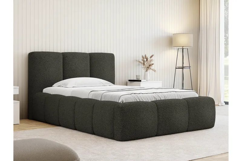 Salvenor Sängram med Förvaring 90x200 cm - Grå - Möbler - Säng - Sängram & sängstomme