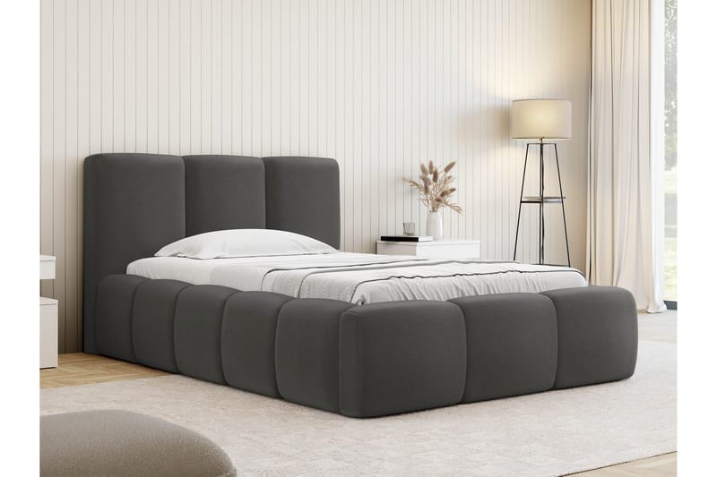 Salvenor Sängram med Förvaring 90x200 cm - Grå - Möbler - Säng - Sängram & sängstomme