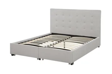 Sandrick Dubbelsäng med Förvaring 140x200 - Grå - Möbler - Säng - Säng med förvaring