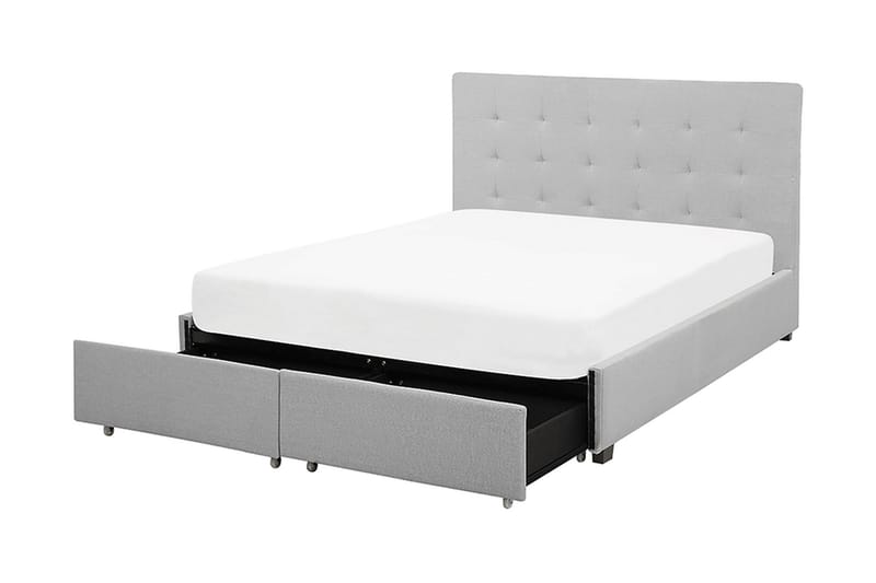 Sandrick Dubbelsäng med Förvaring 140x200 - Grå - Möbler - Säng - Säng med förvaring