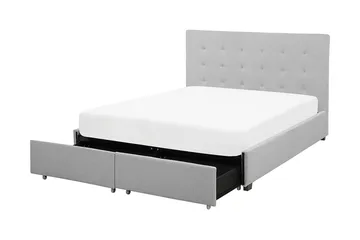 Sandrick Dubbelsäng med Förvaring 140x200 - Grå - Möbler - Säng - Säng med förvaring