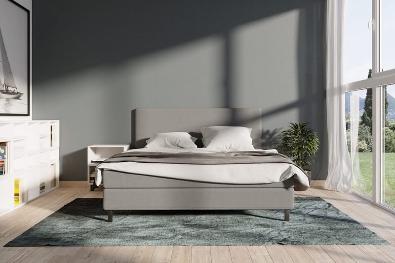 Select No 1 Komplett Sängpaket 140x200 - Ljusgrå/Svart - Möbler - Säng - Kontinentalsäng