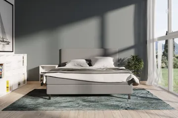 Select No 1 Komplett Sängpaket 210x210 - Ljusgrå/Svart - Möbler - Säng - Kontinentalsäng