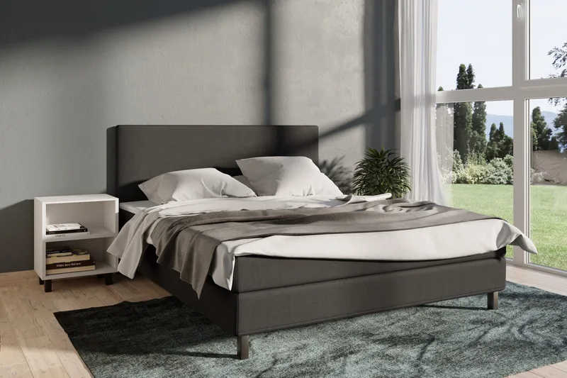 Select No 1 Komplett Sängpaket 210x210 - Mörkgrå/Svart - Möbler - Säng - Kontinentalsäng