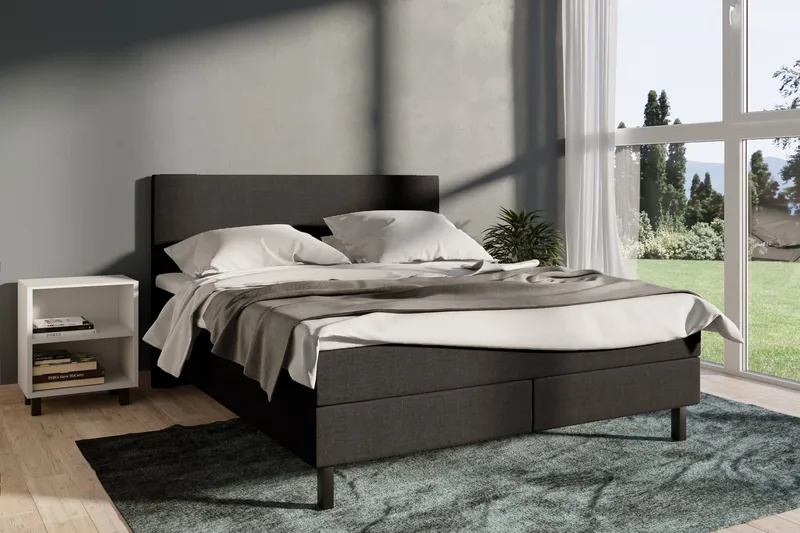 Select No 2 Komplett Sängpaket 180x200 - Mörkgrå/Svart - Möbler - Säng - Kontinentalsäng
