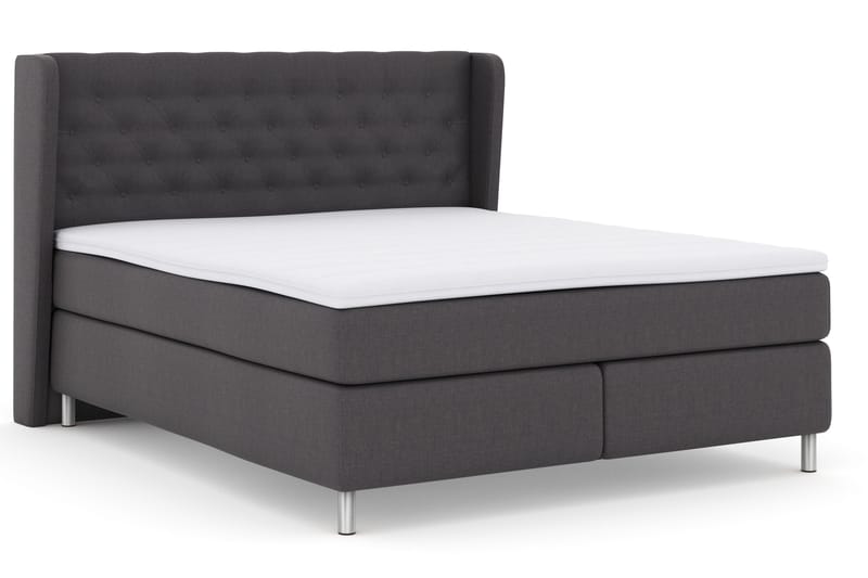 Select No 3 Komplett Sängpaket 180x200 Fast - Mörkgrå/Metall - Möbler - Säng - Kontinentalsäng