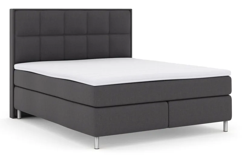 Select No 3 Komplett Sängpaket 210x210 Fast - Mörkgrå/Metall - Möbler - Säng - Kontinentalsäng