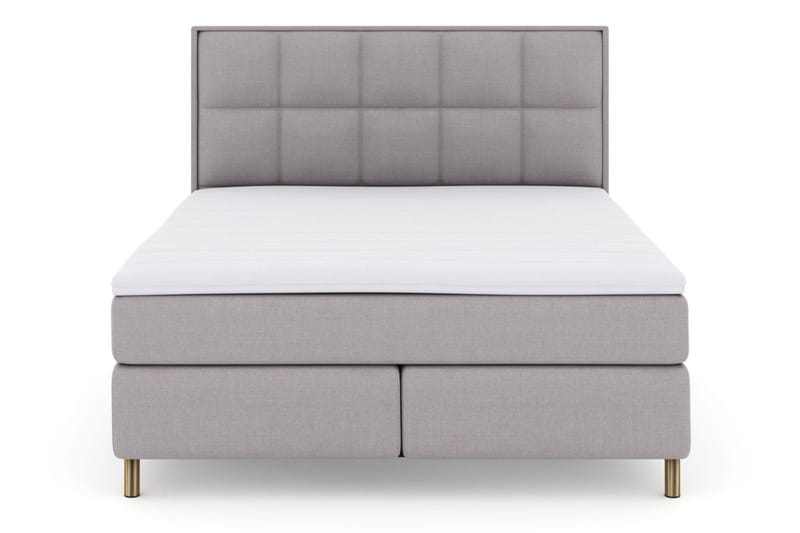 Select No 3 Komplett Sängpaket 210x210 Medium - Ljusgrå/Koppar - Möbler - Säng - Kontinentalsäng
