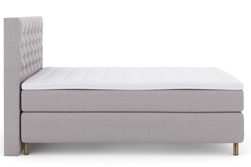 Select No 3 Kontinentalsäng 140x200 Medium - Ljusgrå/Koppar - Möbler - Säng - Kontinentalsäng