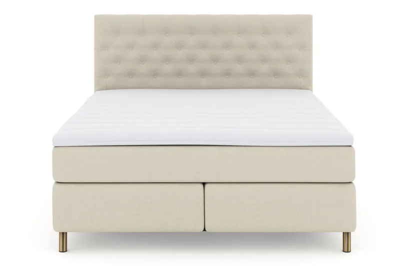 Select No 3 Kontinentalsäng 180x200 Fast, Beige/Koppar