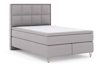 Select No 4 Komplett Sängpaket 140x200 Fast - Ljusgrå/Metall V-form - Möbler - Säng - Kontinentalsäng