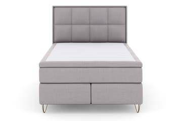 Select No 4 Komplett Sängpaket 140x200 Fast - Ljusgrå/Metall V-form - Möbler - Säng - Kontinentalsäng
