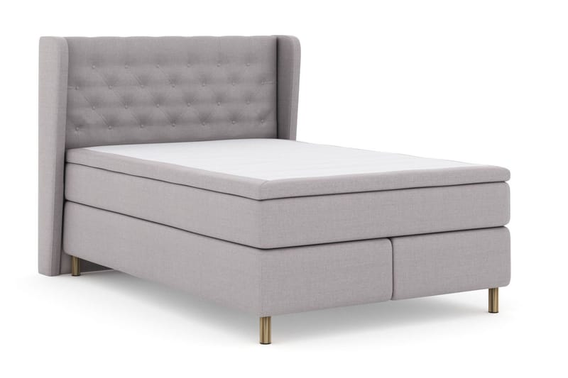 Select No 4 Komplett Sängpaket 140x200 Fast/Medium - Ljusgrå/Koppar - Möbler - Säng - Kontinentalsäng