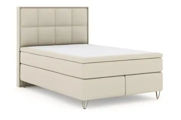 Select No 4 Komplett Sängpaket 160x200 Fast/Medium - Beige/Metall V-form - Möbler - Säng - Kontinentalsäng