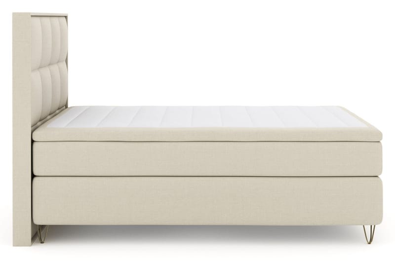 Select No 4 Komplett Sängpaket 160x200 Fast/Medium - Beige/Metall V-form - Möbler - Säng - Kontinentalsäng