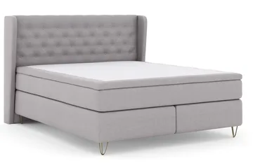 Select No 4 Komplett Sängpaket 180x200 Fast - Ljusgrå/Metall V-form - Möbler - Säng - Kontinentalsäng