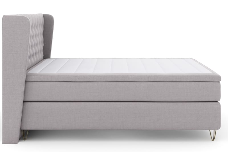Select No 4 Komplett Sängpaket 180x200 Fast - Ljusgrå/Metall V-form - Möbler - Säng - Kontinentalsäng
