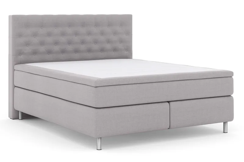 Select No 4 Komplett Sängpaket 180x200 Fast - Ljusgrå/Metall - Möbler - Säng - Kontinentalsäng