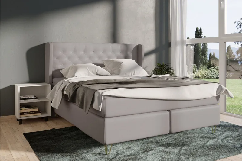 Select No 4 Komplett Sängpaket 180x200 Fast - Ljusgrå/Silver - Möbler - Säng - Kontinentalsäng