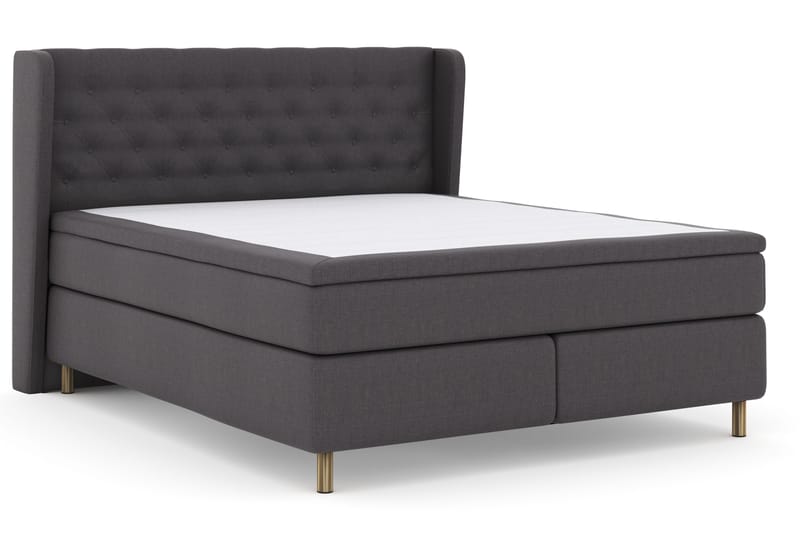 Select No 4 Komplett Sängpaket 180x200 Fast - Mörkgrå/Koppar - Möbler - Säng - Kontinentalsäng