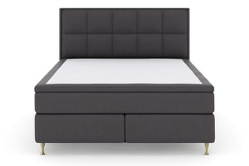 Select No 4 Komplett Sängpaket 180x200 Fast/Medium - Mörkgrå/Guld - Möbler - Säng - Kontinentalsäng