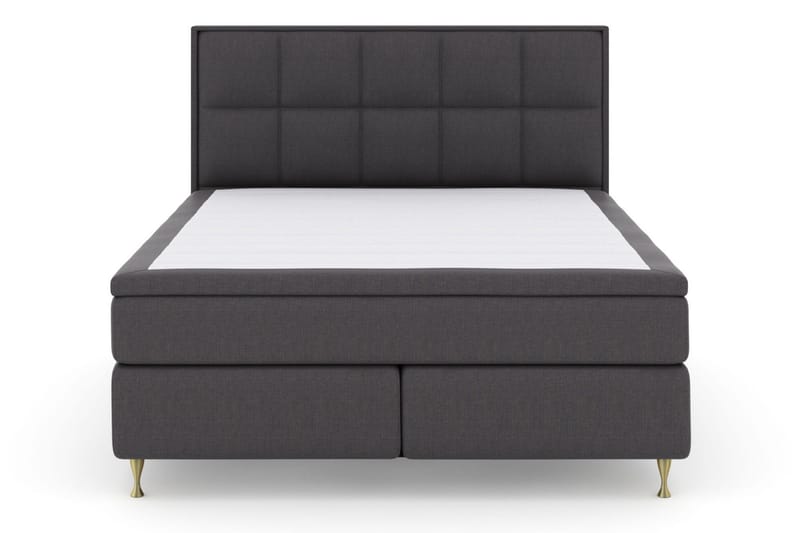 Select No 4 Komplett Sängpaket 180x200 Fast/Medium - Mörkgrå/Guld - Möbler - Säng - Kontinentalsäng