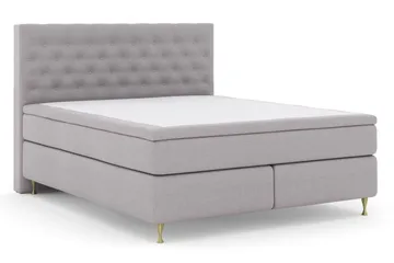 Select No 4 Kontinentalsäng 160x200 Fast - Ljusgrå/Guld - Möbler - Säng - Kontinentalsäng