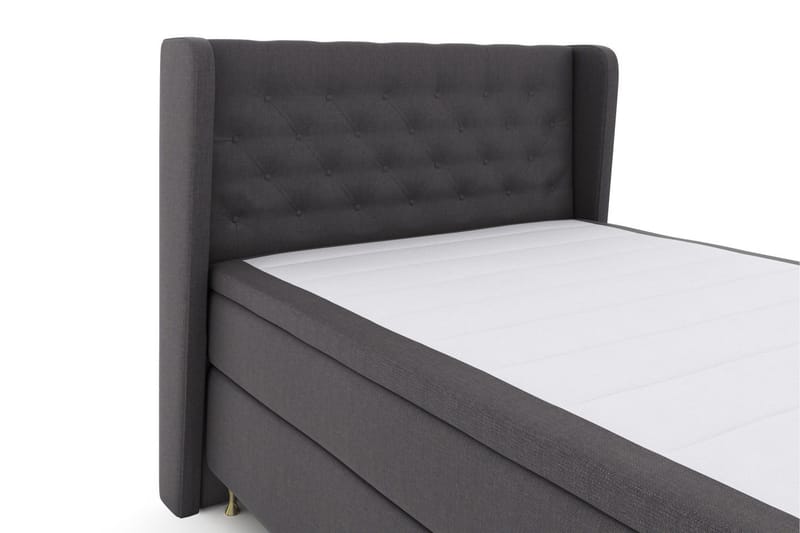 Select No 5 Komplett Sängpaket 140x200 Fast/Medium Latex - Mörkgrå/Guld - Möbler - Säng - Kontinentalsäng
