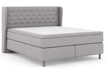 Select No 5 Komplett Sängpaket 160x200 Fast/Medium Latex - Ljusgrå/Koppar - Möbler - Säng - Kontinentalsäng