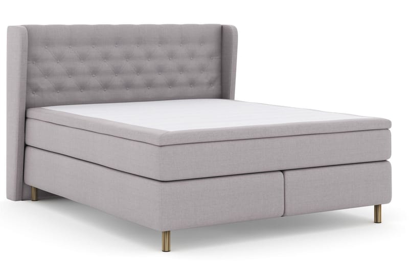Select No 5 Komplett Sängpaket 160x200 Fast/Medium Latex - Ljusgrå/Koppar - Möbler - Säng - Kontinentalsäng