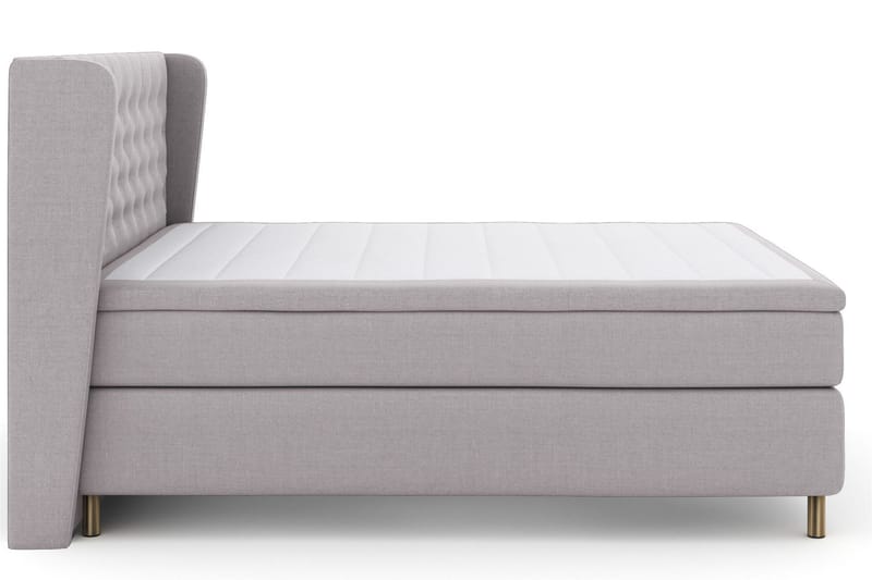Select No 5 Komplett Sängpaket 160x200 Fast/Medium Latex - Ljusgrå/Koppar - Möbler - Säng - Kontinentalsäng
