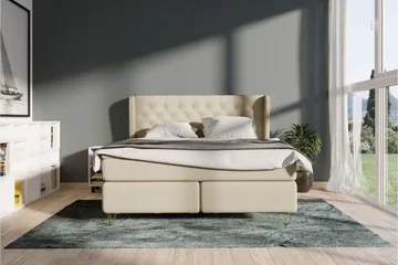 Select No 6 Komplett Sängpaket 120x200 Medium Memory/Pocket - Beige/Guld - Möbler - Säng - Kontinentalsäng